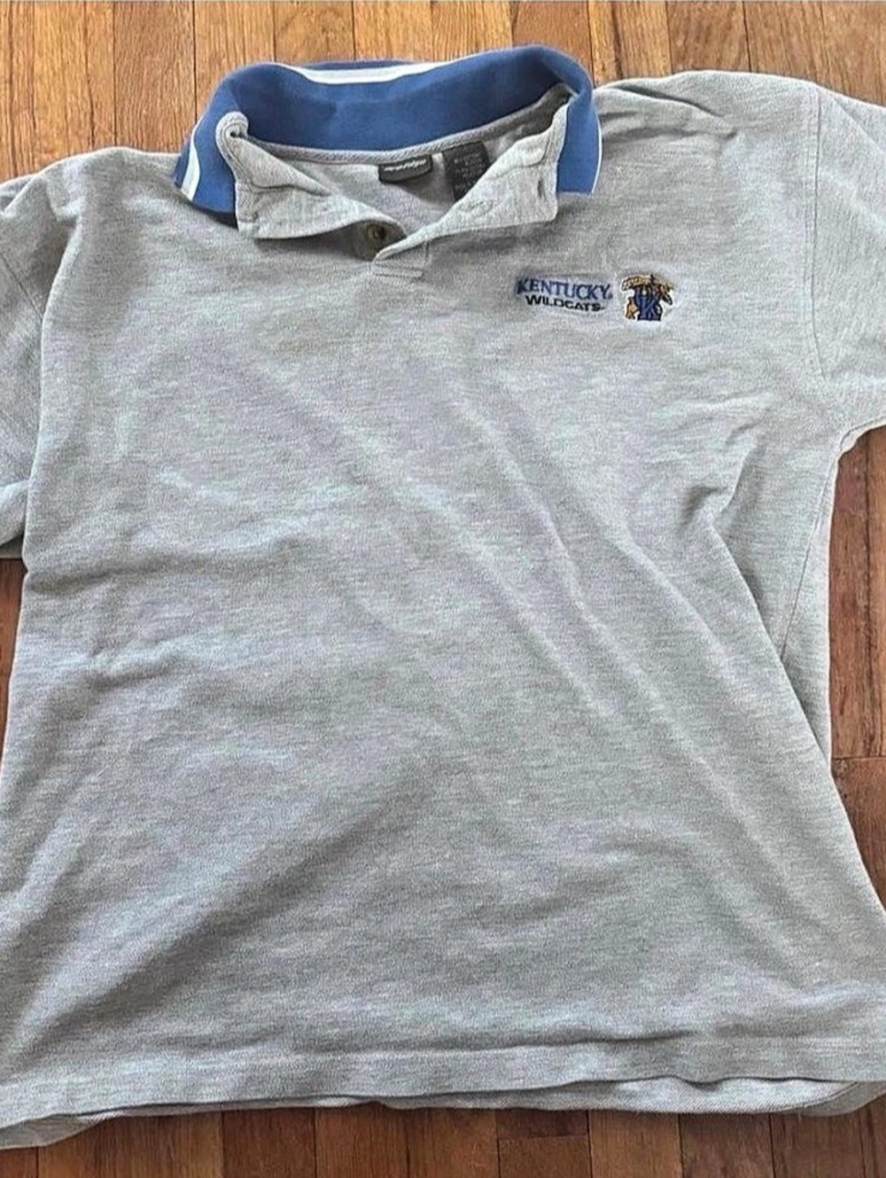 Vintage ProEdge Kentucky Wildcats Men's Gray & Blue Polo XL